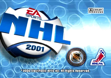 NHL 2001 screen shot title